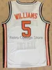 XFLSP 5デロンウィリアムズ13 Kendall Gill Illinois Illiniバスケットボールジャージオレンジホワイトメンズ刺繍ジャージ