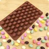 Silicone 55 Cavity Mini Coffee Beans Chocolate Sugarcraft Candy Mold Mould Fondant Cake Decorating Baking Pastry Tools 220815