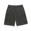 2022 Summer Milled Pocket Worn Short Sleeve High Street Fashion T-shirt Shorts Set (b17)
