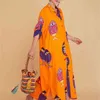 Fischmuster langknopfte Boho -Kleid 2021 Authentische Modekleidung für Frauen mit 6 verschiedenen Farboptionen Q07125104139