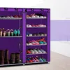 Supports de stockage étagères double rangées 9 treillis combinaison style armoire à chaussures violet