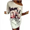 Fashion Printed Casual Women Summer Dress Long Sleeve Short Sexy Dress Women Clothing Summer Boho Dress Stretch