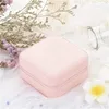 Portable Small Jewelry Box Women Travel Jewellery Organizer PU Leather Mini Case Rings Earrings Necklace Holder Display Storage Cases Boxes