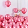 12inch baloon decoração de festa de aniversário novo brilhante pérola pérola látex balões grosso cromo cores metálicas infláveis ​​bolas de ar globos 50lots