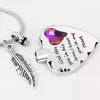 Name Engraved Stainless Steel Angel Wings Heart-shaped Love Urn Necklace Birthstone Cremation Jewelry Memorial Pendants Keepsake Gift