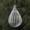 Party Decoration Small Size Christmas Tree Ornament Pendant Striped Glass Ball Cone Water Drop Day Gifts Hanging Decorative