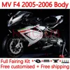 Bodys-Kit für MV Agusta F4 R312 750S 750 1000 R CC S 1000CC 05-06 Karosserie 154Nr