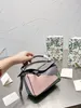 Yüksek kaliteli tasarımcı çanta geometrik desen messenger çanta bayanlar çanta erkekler çantalar çanta malzemesinden yapılmış