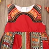 2 ~ 7 년 아프리카 옷 어린이 소녀 인쇄 Romper Baby Dashiki Bazin Bohemian Jumpsuit 머리띠 세트 어린이 리치 앙카라 아프리카 의류