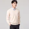 Pulls pour hommes pulls pour hommes hiver mode pull à col en V laine tricot 220823