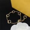 Delicate Letter Designer Bracelet Women Chain Charm Gold Bracelets Jewelry Valentine Day Birthday Gift