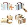 Present Wrap 10/20/50pcs Mini Travel Suitcase Candy Box Kraft Paper Chocolate Favor Packaging Bag Birthday Party DecorationGift