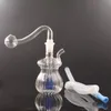 Forma espiral Queimador de óleo de vidro Bong Matrix Birdcage Perc Clear Pyrex Thick Bubbler Water Pipe Reciclador Ashcatcher Bong Shisha Hookah com tubos masculinos de queimador de óleo