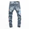 Jeans da uomo di alta qualità in difficoltà strappato pantaloni motociclisti slim fit moto Denim Pant Designer Designer Jeans Dimensione 28-40