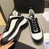 Casual Shoes Sneakers Trainers Womens Shoes Flat Sole Women Luxury Designer Leather White Black Grey Blue Man Woman