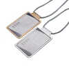 Alumínio ID da liga de alumínio Suporte de cartão com cordão de pescoço / identificação de identificação do funcionário da tag Tag de cartão de trabalho