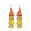 Party Favor Event Supplies Festive Home Garden Handmade Tassel Earrings Womens European och AM DHMXP