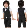 Completi di abbigliamento Baby Boys Gentleman Birthday Outfit Infant Wedding Party Gift Suit Toddler Battesimo Set formale Abito da battesimo Abbigliamento