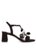 Мода Бесплатная Доставка Новый стиль Женские замшевые кожаные коренастые каблуки на высоком каблуке Peep-Toe Ball Top Webster Sophia Shoos Sounals размер 34-42