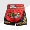 Männer Shorts Muay Thai Hosen Frau Männer Stickerei MMA Kinder Sanda Sparring Kämpfen Boxen Training Uniform Atmungsaktive Kurze Kickboxen männer