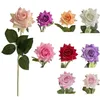 Dekoracyjne kwiaty Symulacja ślubna Kwiat Ręcznie Nawilżający Róża Styl Symulacja Bukiet Dekoracja Domu Bukiety Sztuczne FlowerZC1051