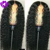Celebrity style 180% Density kinky curly Synthetic Lace Front Wig Heat Resistant Fiber Long Loose Curly Wigs For black Women270R