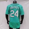 Ken Griffey Jersey Vintage 1989 White 1995 Green 1997 2000 Pinstripe 2005 10th Red Mesh BP Blue Pullover Black Navy Retirement Patch