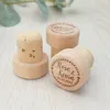 Personalized Bottle Cork Toppers Wedding party Favor decor Customized Wood Wine Stopper with laser design Gift for guest 220707