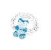 Schattige romantische beren ring innovatieve jelly kleurhars verstelbare elastische ringen sieraden voor vrouwen meisje valentijnsdag cadeau