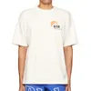 22ss Racing Team Classic Sun Print Vintage Tee Skateboard Men t shirt Spring Summer Short Sleeve Streetwear Cotton Tshirt