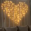 Stringhe di memoria 2 1,5 m 124 LED Fata Lampada Ghirlanda Tenda Ghiacciolo Luci Decorazioni natalizie per la casa Camera da letto Finestra San Valentino LED L