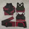 5/3/2 pièces sans couture femmes Yoga ensemble vêtements d'entraînement vêtements de Sport Fitness Sport soutien-gorge haut court taille haute Leggings costumes de Sport 220513