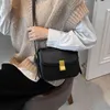 Burminsa lyxdesigner Box Små kvinnor handväskor 2022 Trend mode märke tre fack låsande damer axel crossbody väskor