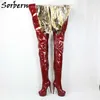 Sorbern Custom Wide Thigh High Boots Women Long Platform High Heel Shoes Ladies Unisex 85Cm Inside 125Cm Outside Cosplay Boot