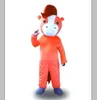 المصنع المباشر بيع Orange Horse Mascot Costume Adult Halloween Birthday Party Cartoon Apparel