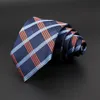 Corbata de poliéster tejida clásica con cuello a cuadros para hombre, corbatas a rayas florales, para traje de negocios y boda