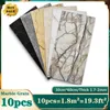 10pcs Marble Grain 3D Wall Sticker Floor 30x60 cm PVC Self-Adhesive Waterproof Decorative s for Home DIY House 220328