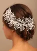 クリスタルビーズブライダルヘッドピースクラウンティアラウェディングヘアアクセサリー女性手作りヘッドバンド装飾