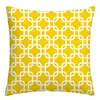Oreiller / Taie d'oreiller géométrique décorative jaune et blanche Housse de canapé de salon 60x60 peut être personnalisée Votre décoration de la maison / Décoratif C