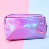 Waterproof Laser Colorful Portable Cosmetic Bags Women Make Up Bag PU Pouch Wash Toiletry Bag Travel Organizer Case