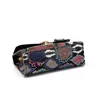 Вечерние сумки ретро змея с рисунком расцвета цветовые шарфы с мягкой кожаной кожами одно плечо Диагональное женское элегантное цепное биле