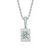 Chinois Mahjong Fortune Collier Iced Out Pendentif Hommes Colliers En Or Hip Hop Bijoux De Mode