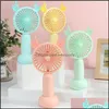 Party Favor Event Supplies Festive Home Garden Summer Outdoors Portable Hold Mini Charging Fan Cartoon With Light USB Pocket Fans Office P