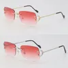 2022 Nouveau Designer C Décoration Métal Sans Monture Carré Cadres Femmes Lunettes 0344O 001 M C57G23AK Cadre Or 18K Optique Mâle et Femelle Mode Lunettes Taille 57 19-145MM