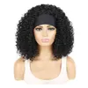 Pelucas sintéticas de pelo Cosplay Short Bob Pelucas de diadema rizadas para mujeres negras Peluca de banda rizada Sintética Onda profunda con envolturas Peruca Cosplay 220225