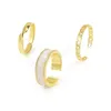 Retro Geometrische Verdrehte Goldene Ring Set Frauen Boho Einfache Metall Runde Ringe Mode Straße Mädchen Schmuck