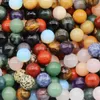20 mm runde Perlen aus natürlichem Edelstein für die DIY-Schmuckherstellung, ohne Bohrloch, lose Reiki-Heilenergie-Steine, Kristallkugeln