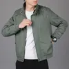 Chaquetas para hombre, moda para hombre, primavera otoño, chaqueta de trabajo ajustada para hombre, cuello levantado, a prueba de viento, abrigo informal de Color sólido para hombre, M-5XL para hombre