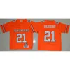 MĘŻCZYZN 1986-1988 RETRO Oklahoma State Cowboys 21 Barry Sanders College Football Jerseys Sanders College Football koszule Orange