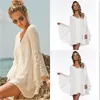 Groothandel-dames vintage hippie boho klokmouwen zigeuner festival vakantie kanten mini-jurk W220315